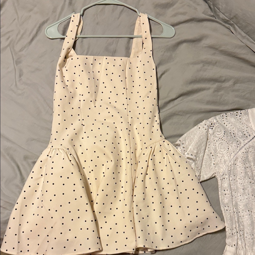 Polka Dot Cream Dress- More to Come from Revolve